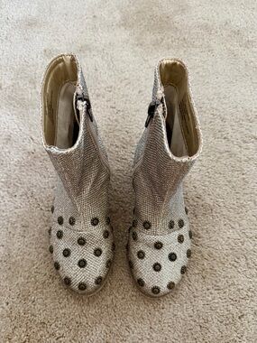 Joyfolie Gold Studded Kids Wren Booties